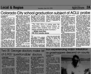 Colorado City school graduation subject of ACLU probe